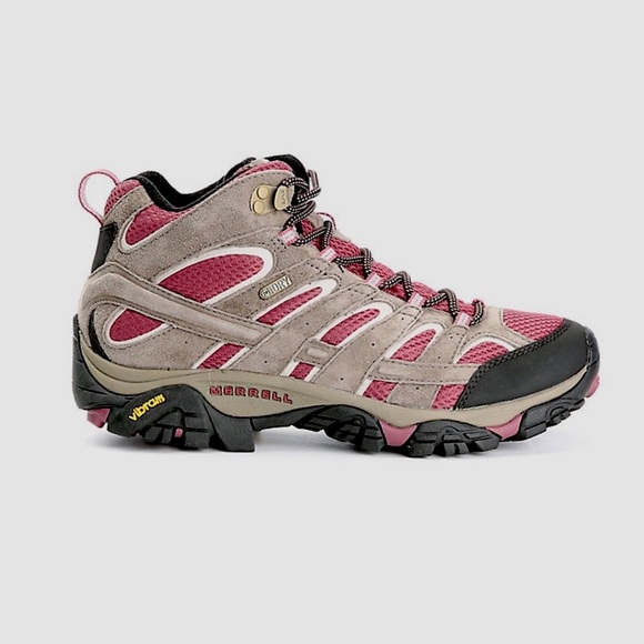 Merrell Women's Moab 2 Waterproof Mid Hiking Boots - Blush - Picture 2 of 9